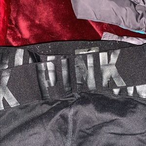 vs pink black leggings